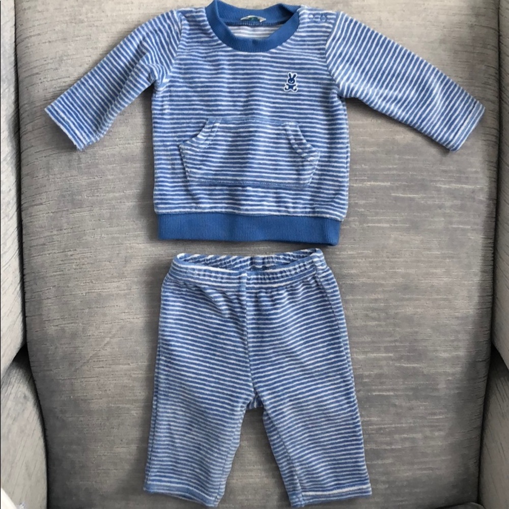 United Colors of Benetton blue striped outfit